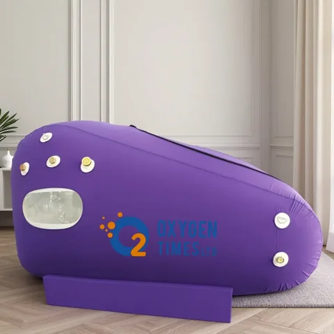 Premium-Sitzüberdruckkammer OTS15P in Violett mit schuhförmigem Innenraum