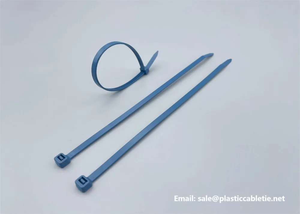Metal Detectable light blue Cable Ties / Zip Ties for food industry