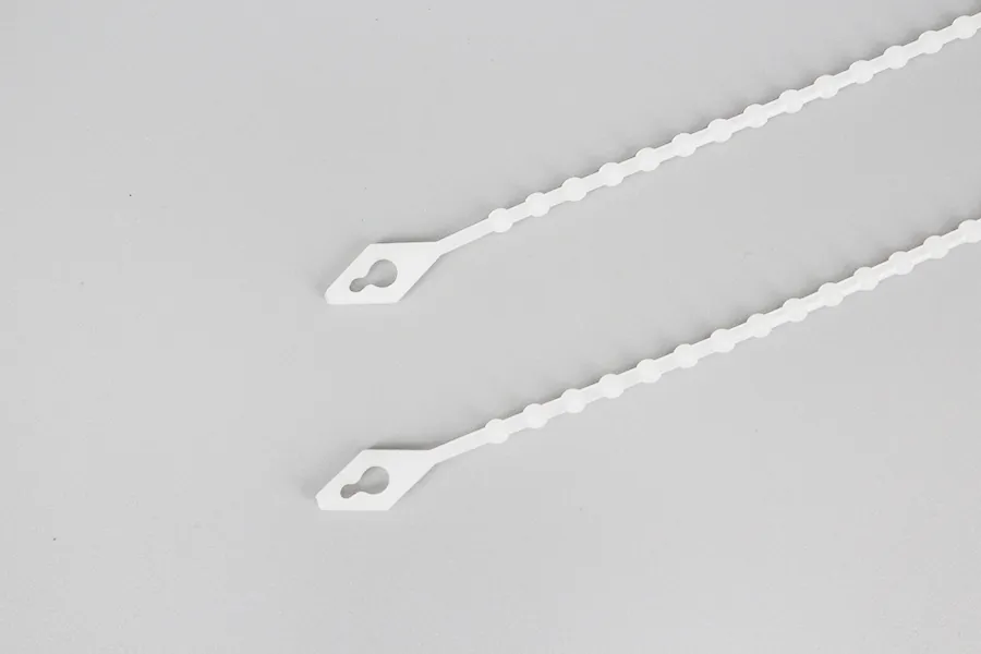 100mm UL 94V-2 Xinguang adjustable knot ball bead plastic nylon cable ties zip ties