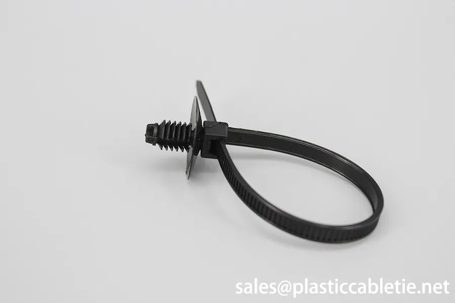 170mm black Car accessories spiral push mounted nylon cable ties