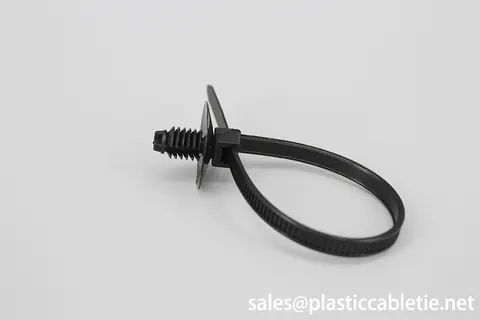 170mm black Car accessories spiral push mounted nylon cable ties view 2