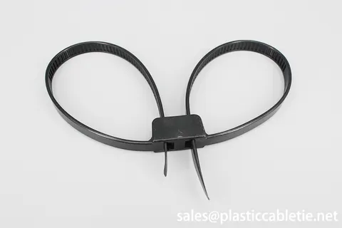 12*700mm white and black strong double loop Unbreakable soft plastic cable tie one time police handcuffs view 4