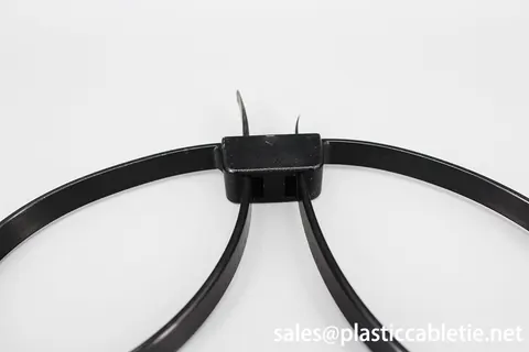 12*700mm white and black strong double loop Unbreakable soft plastic cable tie one time police handcuffs view 2