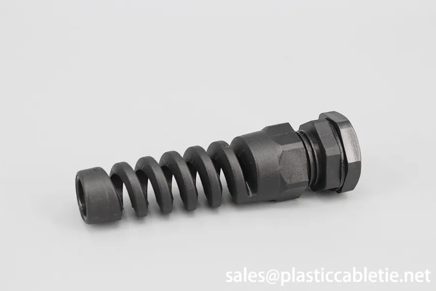 CE Approved nylon PA material black and grey color IP68 spiral Waterproof PG Cable Glands With Strain Relief