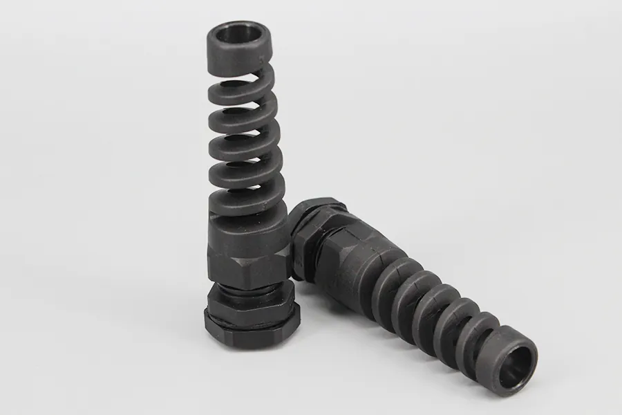 CE Approved nylon PA material black and grey color IP68 spiral Waterproof PG Cable Glands With Strain Relief