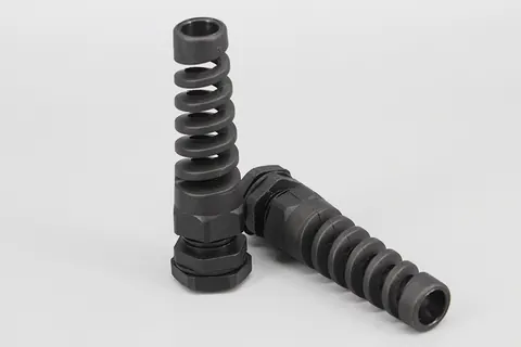 CE Approved nylon PA material black and grey color IP68 spiral Waterproof PG Cable Glands With Strain Relief view 1