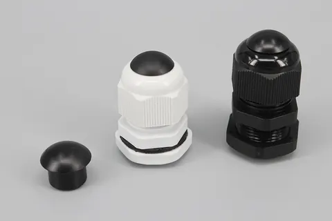 DEMOELE Hot sale China manufactory application IP68 waterproof nylon NPT PG Metric G thread cable glands size with a dusty proof cap view 1