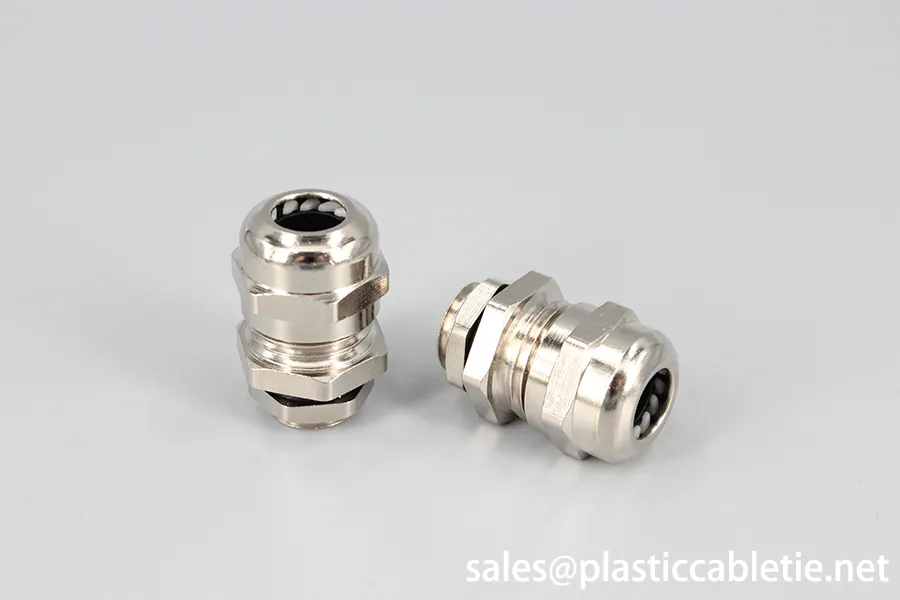 Metric thread metal brass or stainless steel material cable gland