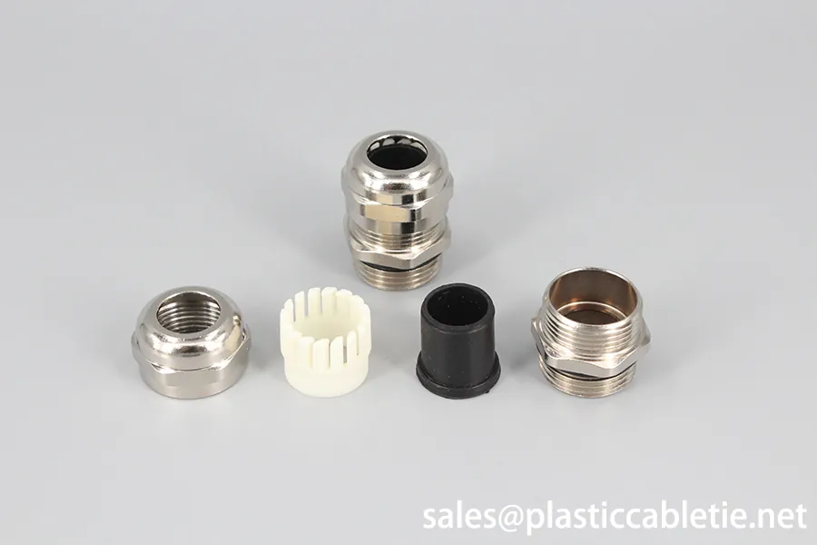 Metric thread metal brass or stainless steel material cable gland