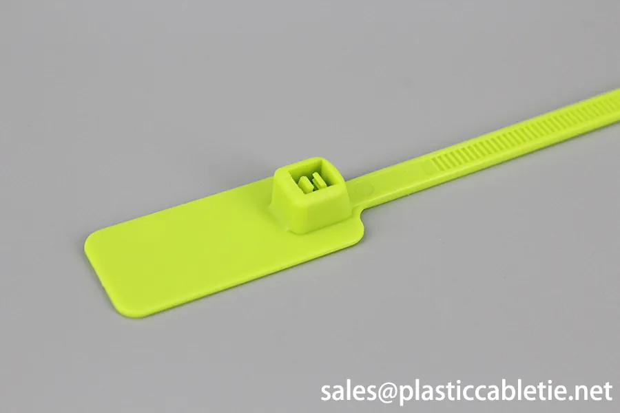 5*180mm double teeth locking with high tension serialized flag marker cable ties