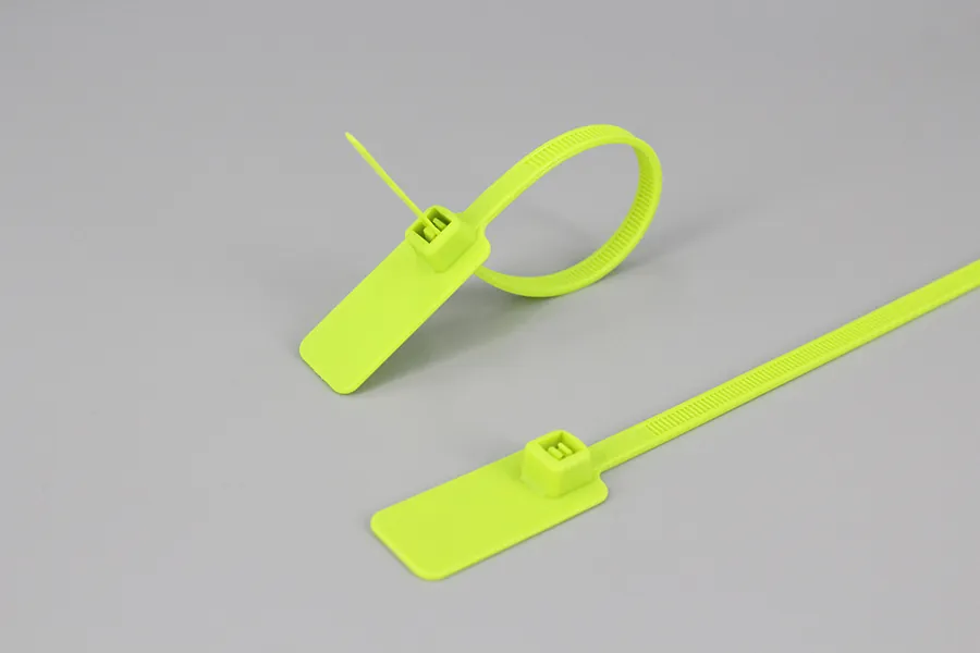 5*180mm double teeth locking with high tension serialized flag marker cable ties