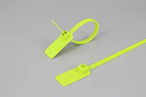 5*180mm double teeth locking with high tension serialized flag marker cable ties view 1