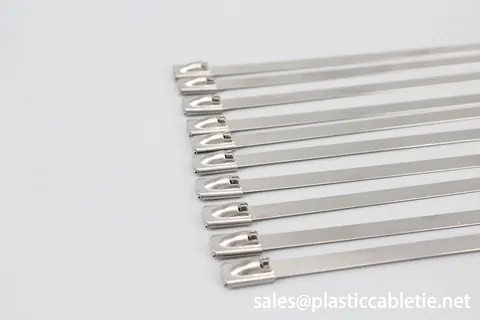 201 304 316 Naked Stainless steel ball locking cable ties with full size view 2