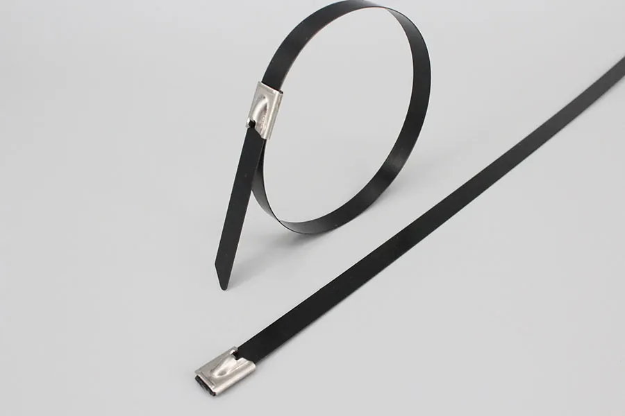 201 304 316 PVC coated Stainless steel cable ties-ball self locking