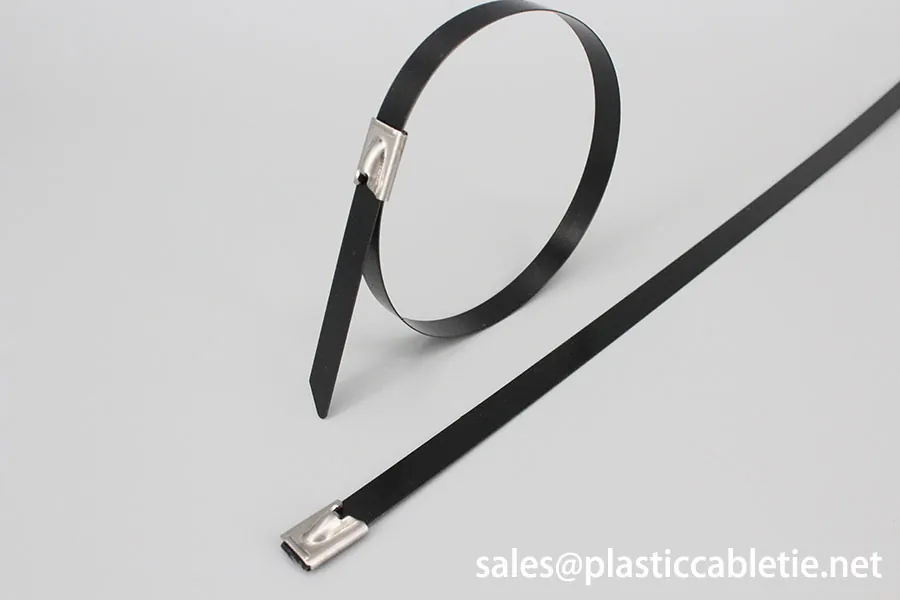 201 304 316 epoxy coated Stainless steel cable ties-ball self locking