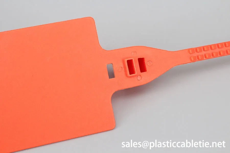 DEMOELE DM-7.2*418MKT Heavy Duty Pull Tight Security Seal with big tag label