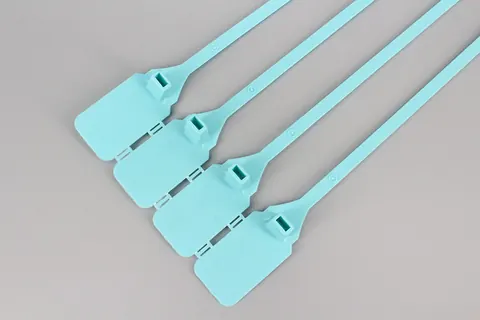 DM-6x330MKT Security seals with barcodes text serial number and logos view 1