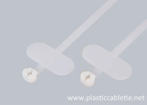 Nylon cable tie with stainless steel inlay barb lock marker tie view 3