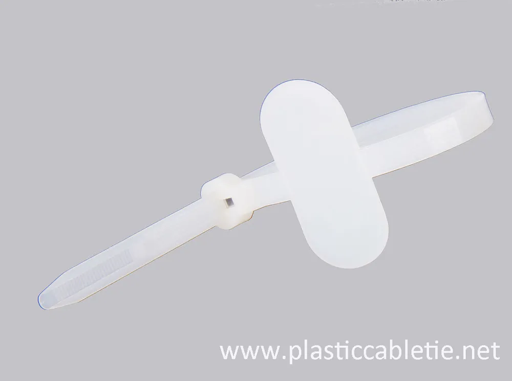 Nylon cable tie with stainless steel inlay barb lock marker tie