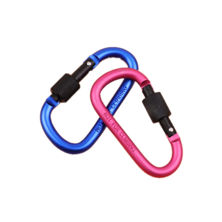 D Type Mountaineering Buckle 8CM Aluminum Alloy — 8