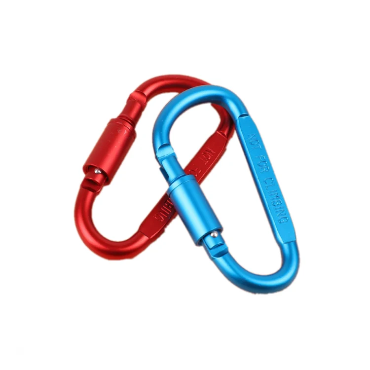 D Type Mountaineering Buckle 8CM Aluminum Alloy