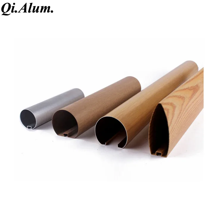 Interior Aluminum Extrusion Profile Ceiling Decoration Wooden Coated Tile Indoor Pan — 3