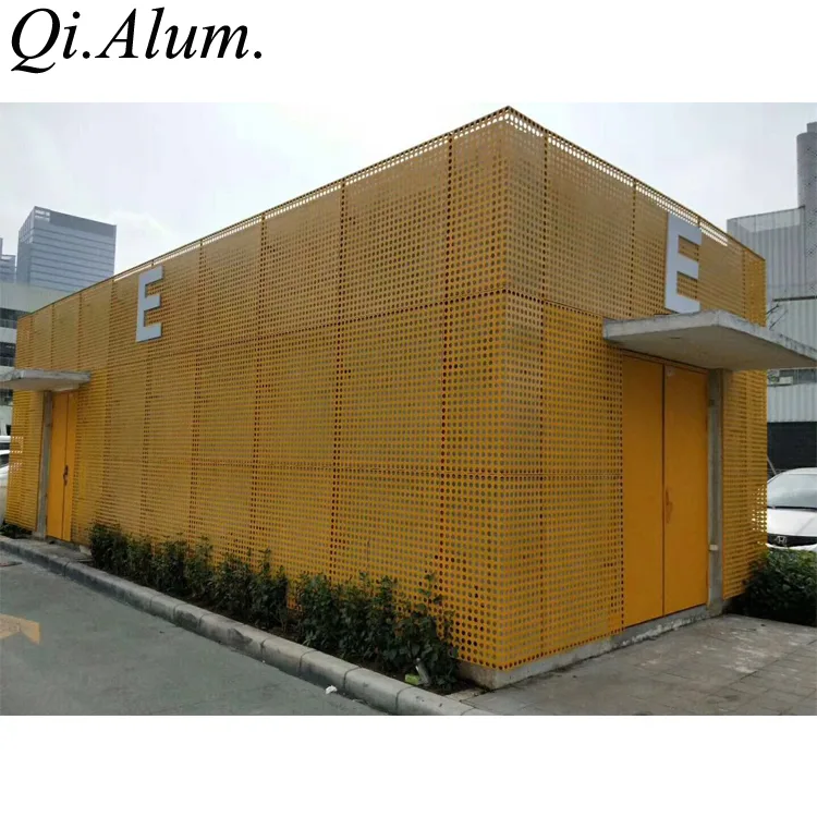 Durable 1.5mm/2mm/3mm Golden Painted Aluminum Hole Punching Sheet