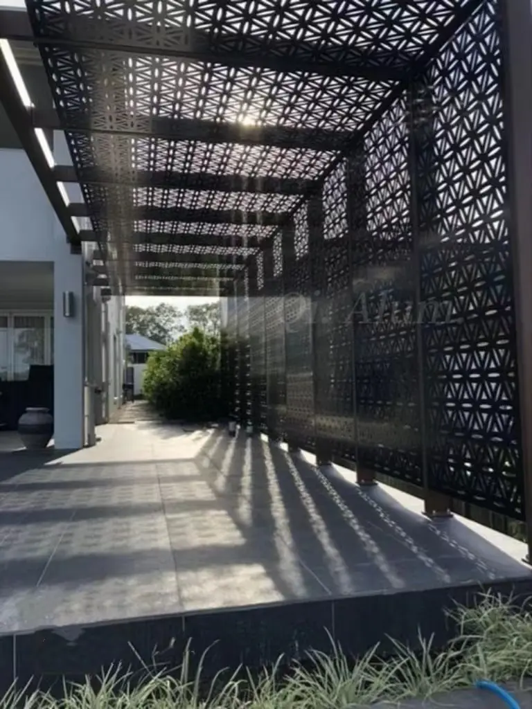 Outdoor Wall Garden Aluminium Systems Modern Lamellae Panel — 4