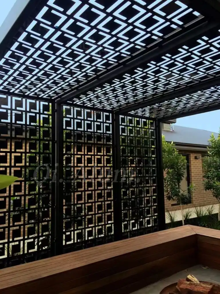 Outdoor Wall Garden Aluminium Systems Modern Lamellae Panel — 3