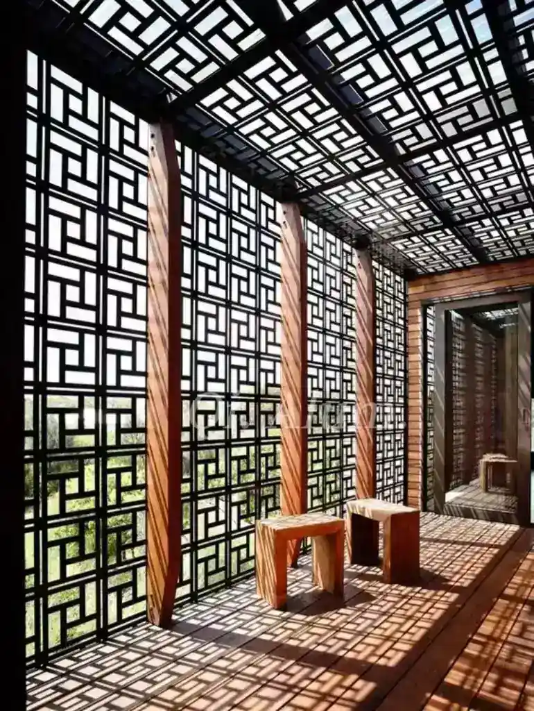 Outdoor Wall Garden Aluminium Systems Modern Lamellae Panel