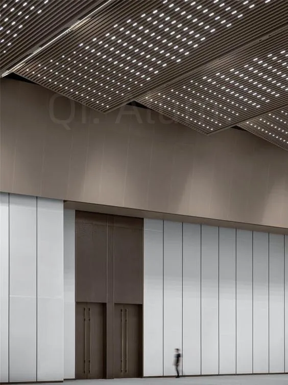 Custom Laser Cutting Decorative Ceiling Panel Stainless Steel Carved Perforated Aluminum Meta — 3