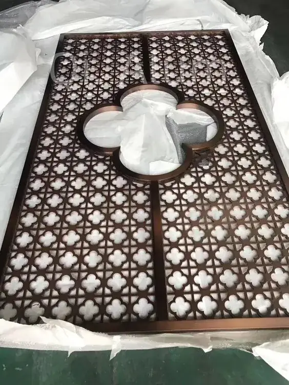 Hot Sale Indoor Decoration Removable Laser Cut Curved Screen Partition for Hall — 6