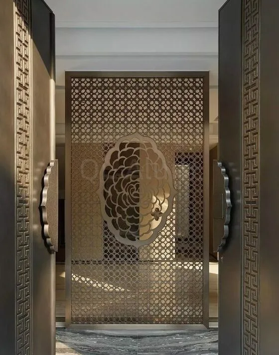 Hot Sale Indoor Decoration Removable Laser Cut Curved Screen Partition for Hall