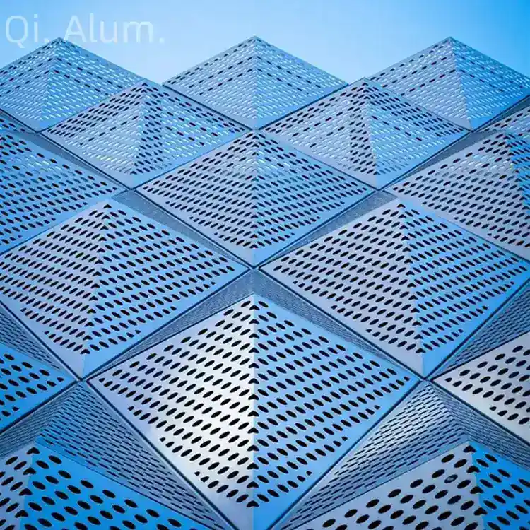 Hollowed Aluminum Wall Cladding Panels Curved 3d Perforated for Building Exterior Decoration — 3