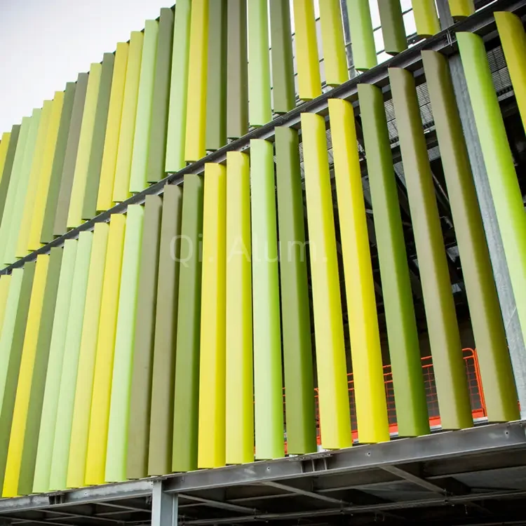 Aluminum Alloy Section Box Louver Cladding Panel Exterior Facade Curtain Wall — 6