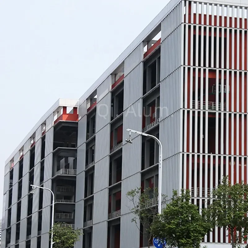 Aluminum Alloy Section Box Louver Cladding Panel Exterior Facade Curtain Wall — 2
