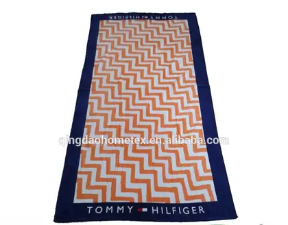 100% Cotton Ladder Shape Wave Pattern Printed Beach Towel — 3