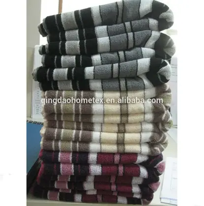 100% Cotton Yarn Dyed Stripe Bath Towel SKU 10625