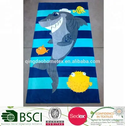 Cotton High Quality Animal Design Juvenile -Dolphin Printed Beach towel — 3