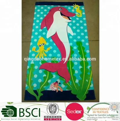 Cotton High Quality Animal Design Juvenile -Owl Printed Beach towel — 3