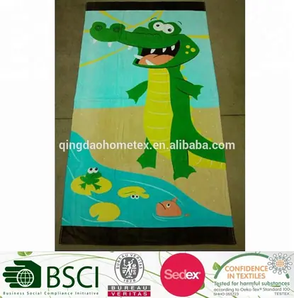 Cotton High Quality Animal Design Juvenile -Owl Printed Beach towel — 4