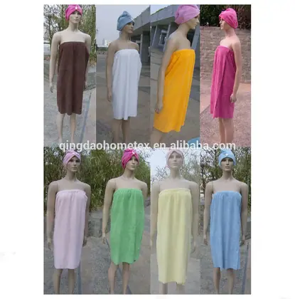 High Quality Plain Colour Microfiber Bath Towel and Hair Towel