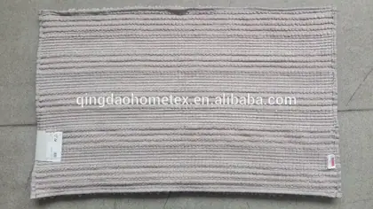 Light Blue Circle Style Chenille Bathmat — 2