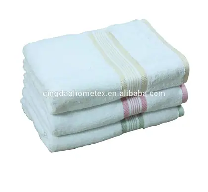 100% Cotton 3 Pack White Towel Set With Embroidery — 2