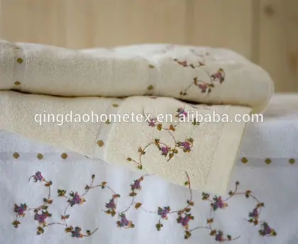 100 Cotton Plain Colour Stripe Border Towel — 4