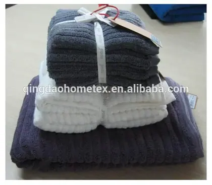 100% Cotton Embroidery Face Washer Towel Set — 3