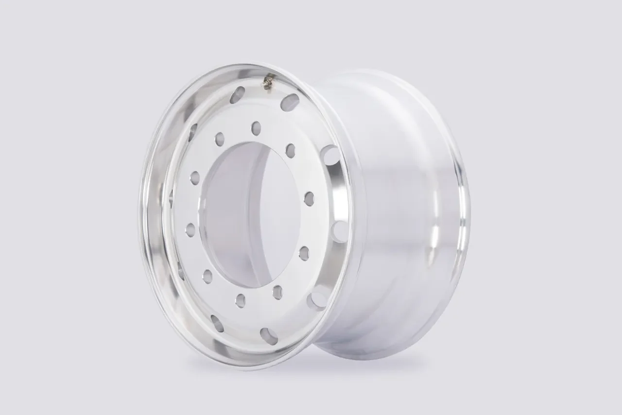 22.5x11.75 Dual Polished truck wheel view 3
