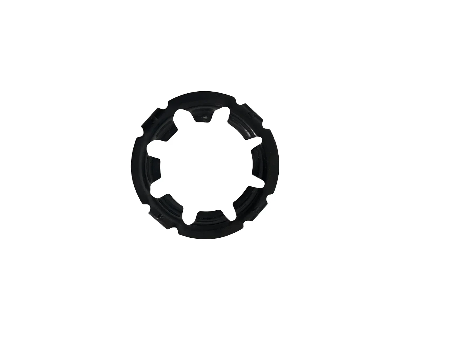 Screw thread transformer bushing shed profile close up