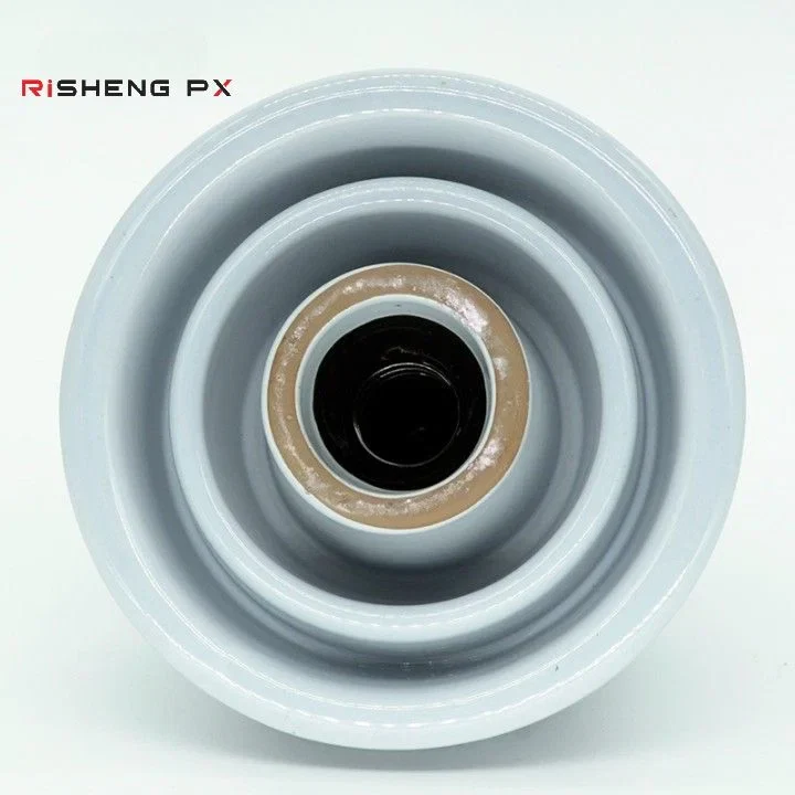 ANSI 55-5 brown pin insulators grouped together