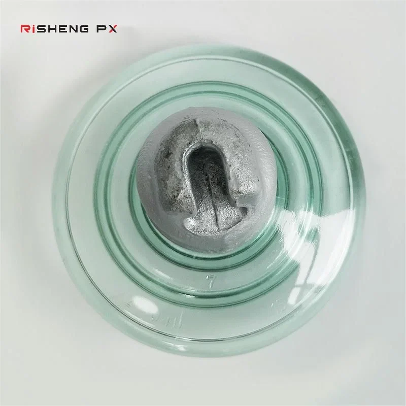 U40B glass disc insulator surface close up